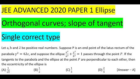 Let a,b and λ be positive real numbers. Suppose P is an end point of the latus rectum of  #jee #pyq