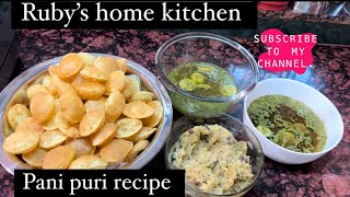Pani puri (Puchka) recipe | Tasty Gol gappe | Ruby’s home kitchen