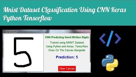 Python Keras MNIST Classification Using CNN With GUI And Code