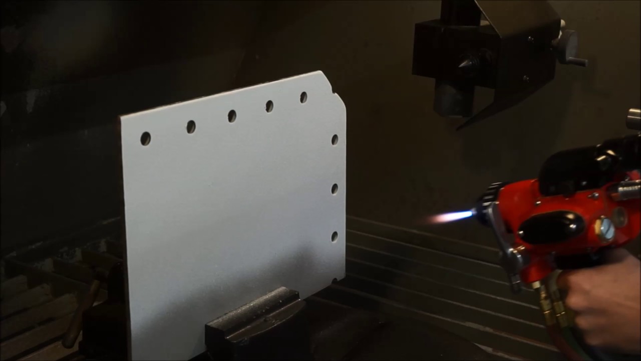 Combustion Wire Coating Zinc Coating a Metal Plate using Spray Booth