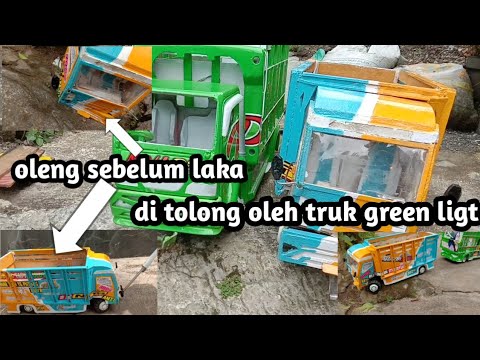 Oleng sebelum laka truk  rebeca truk  green ligt juga 