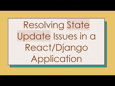 Resolving State Update