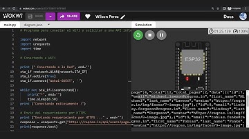 Montaje 20: Programado un ESP32 y conectando a WiFI en Wokwi con APIs