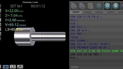 cnc g76 threading cycle //cnc torna g76cnc// threading program g76