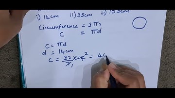 Find the circumference of a circle whose diameter is 14 cm 35 cm  10.5 cm