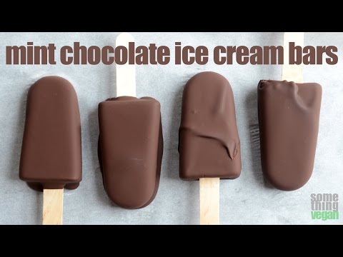 mint chocolate ice cream bars (vegan) Something Vegan