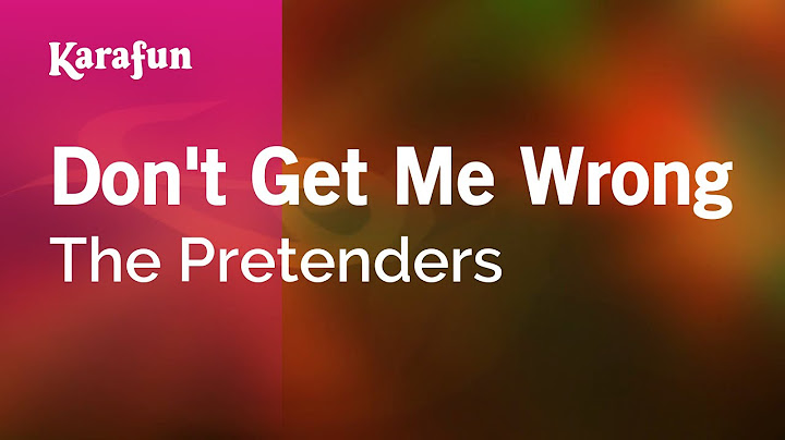 Don't Get Me Wrong Karaoke version - Karaoke performance video thumbnail