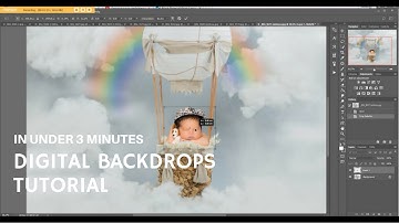 QUICK and EASY NEWBORN DIGITAL BACKDROP TUTORIAL in under 3 minutes