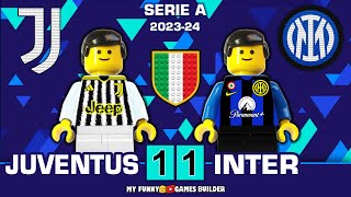 Juventus vs Inter 1-1 | Serie A 2023/24 Gol e Sintesi Juve Inter • Goals & Highlights Lego Football