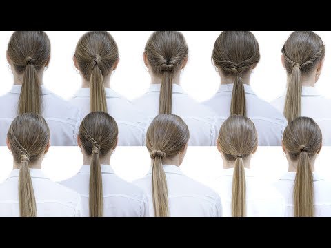 10 easy hairstyles with ponytails for school | Patry Jordan