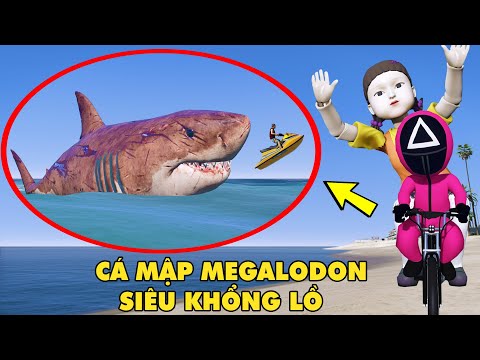 Video GTA 5 Cá Mập MEGALODON Siêu Khổng Lồ Xuất Hiện Ở Bờ Hồ... - youtube
