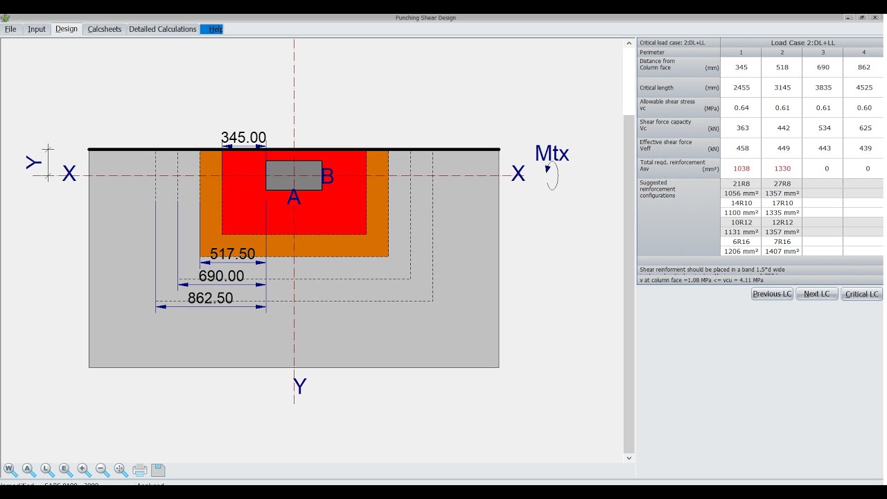 Prokon/Punching shear design in flat slab at edge column YouTube