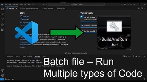 How to create a batch file that can build and run different types of applications