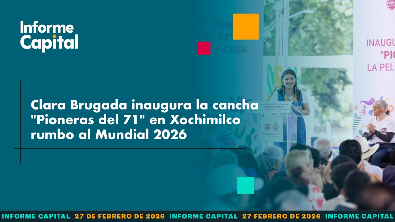 Clara Brugada inaugura la cancha 