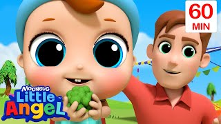 Yum Yum Vegetables 🥦 | Little Angel 😇 | Kids Learn! | Nursery Rhymes | Sing Along