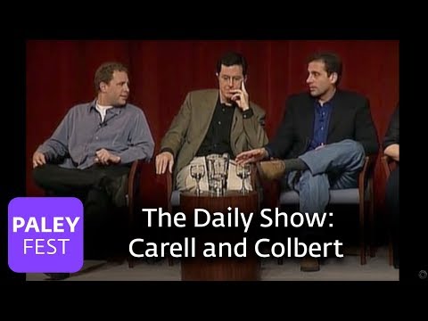 The Daily Show - Carell and Colbert on improv: Pal...