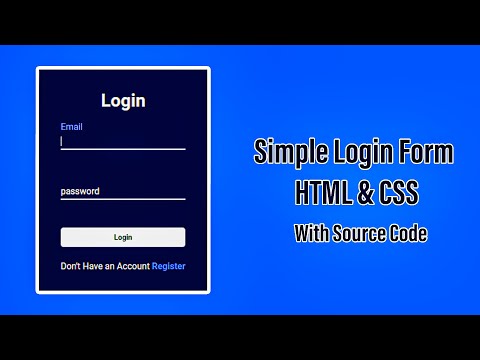 Login Form using HTML and CSS only with source code || visualize code
