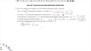 AP Calculus AB 2016 FRQ #2