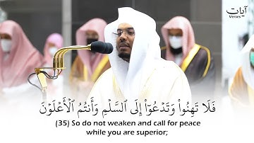 (فلا تهنوا وتدعوا إلى السلم وأنتم الأعلون) تلاوة خاشعة للشيخ ياسر الدوسري | Sheikh Yasser Al-Dossary