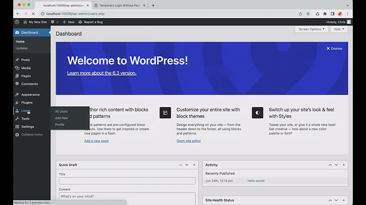 Add New User to your site WordPress Site manually