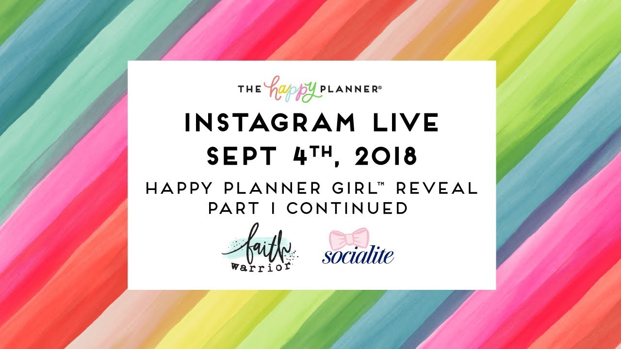 the happy planner girl reveal instagram live 9 4 part 1 cont part planner