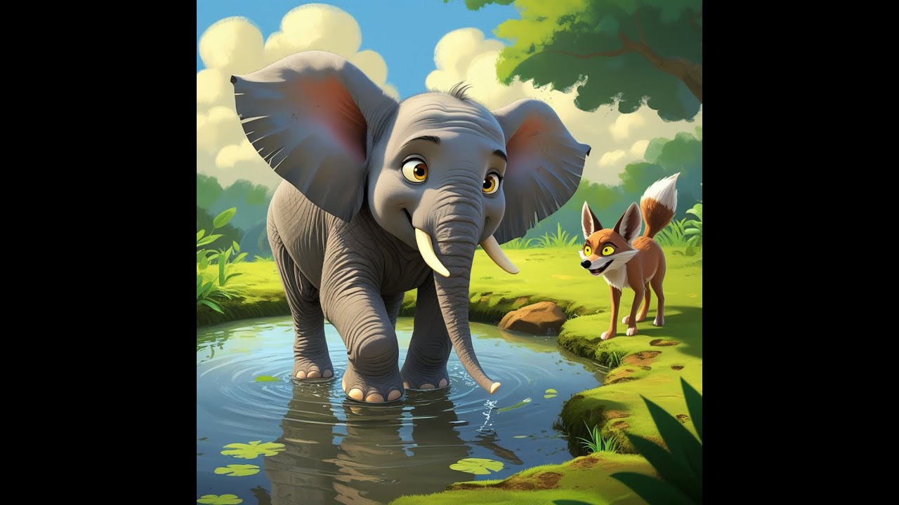 First 3D animated video| Fox and Elephant| 3D animation| Ai