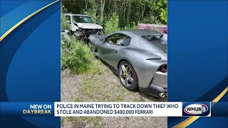 Police in Maine trying to track down thief who stole and abandoned Ferrari