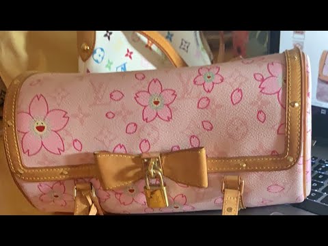 TAKASHI MURAKAMI LOUIS VUITTON CHERRY BLOSSOM BAG SAC RETRO/UNBOXING/  STYLING/ JESSIE 