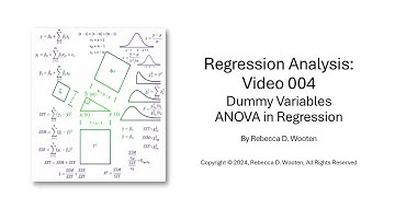 Video 004 in the series on Regression Analysis that introduces dummy variables into ANOVAs.