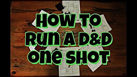 How to Run a D&D One Shot