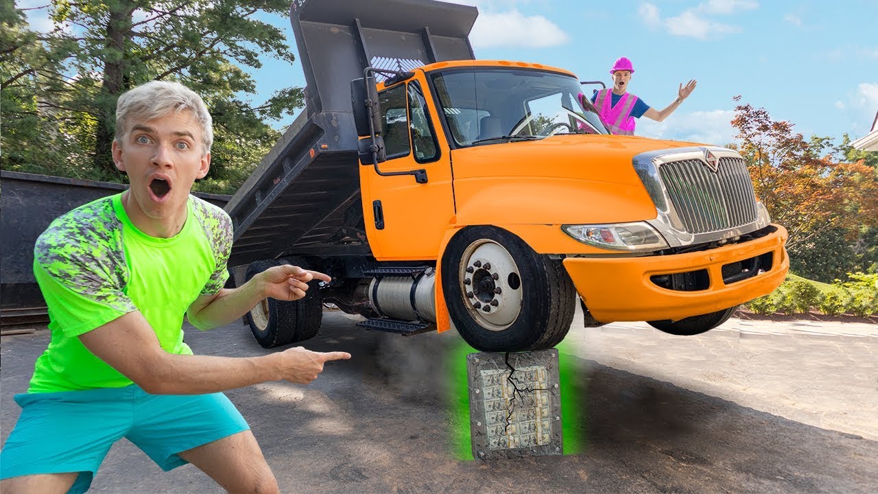 stephen sharer bio DESTROYING $1 MILLION UNBREAKABLE MONEY BOX with GIANT TOY TRUCK!!