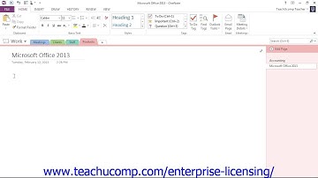 Microsoft Office OneNote 2013 Tutorial Notes 3.1 Employee Group Training