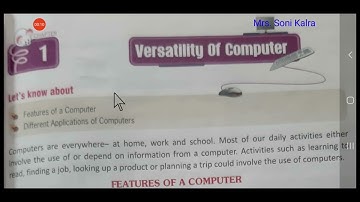 Class 5- Ch 1- Versatility of Computer
