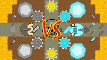 Doomed.io - Full Stone vs Full Diamond - Stone Gear Only Challenge (250K Goal)