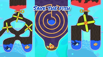 Save the fish gameplay pull the pin game | Fish game Part - 2