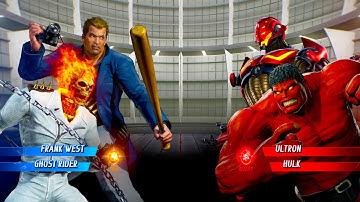 Frank West & Ghost Rider vs Red Ultron & Red Hulk (Hardest AI) - Marvel vs Capcom Infinite