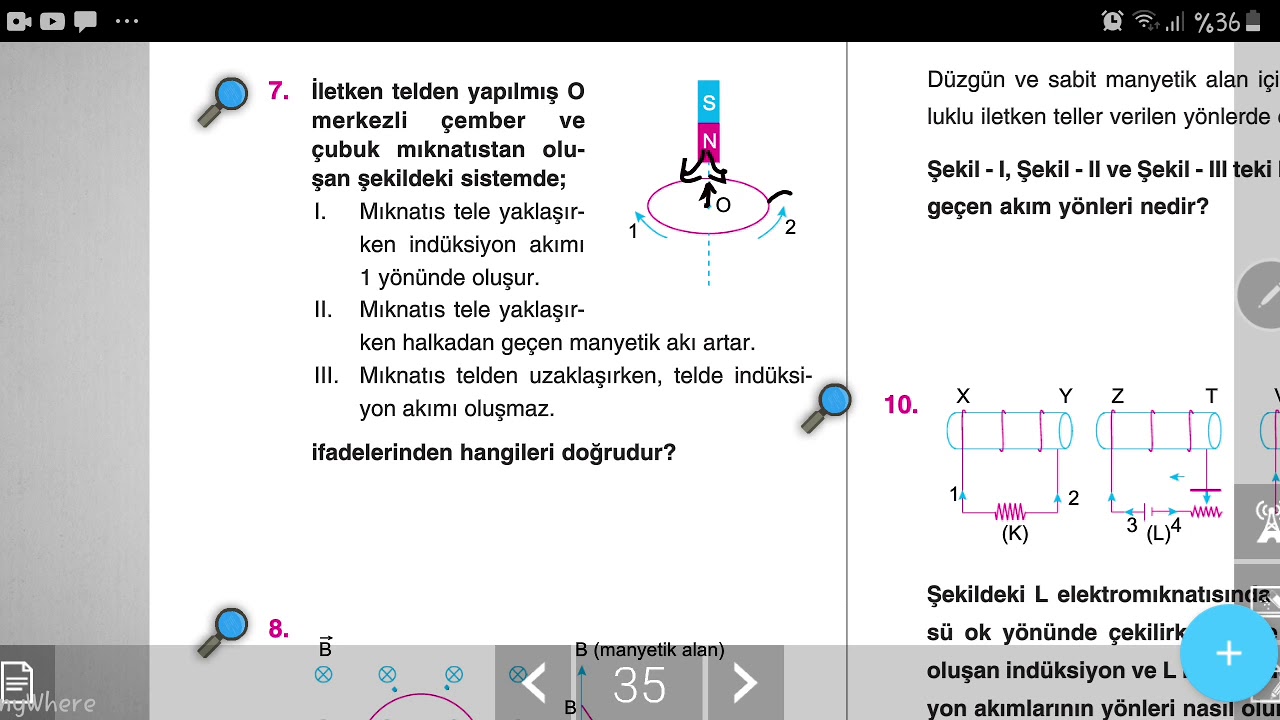 11 Sınıf, Fizik, İndiksiyon Ve Özindiksiyon Akımı Soru Çözümü,Bursa