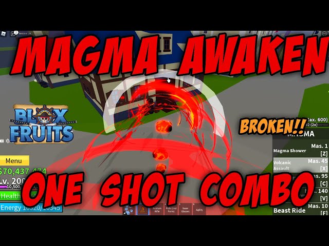 Combo Oneshot With Magma Awakening And Death Step