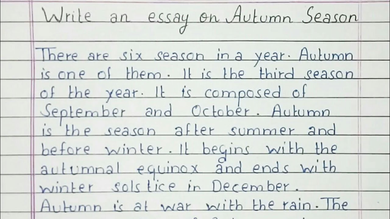 essay on autumn break