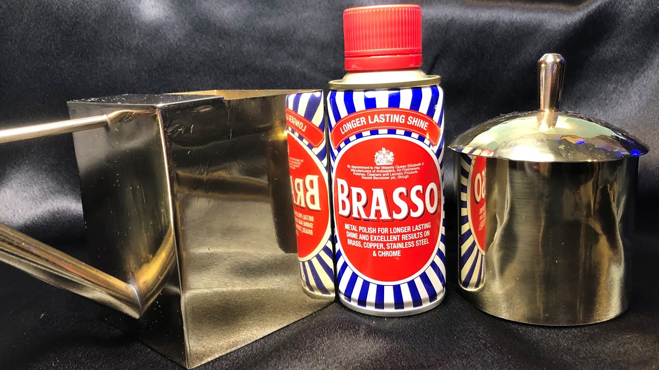 The power of Brasso - Before and After.