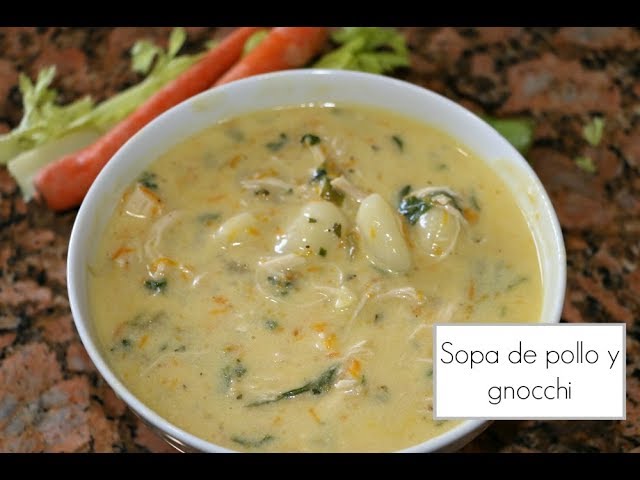 Facil sopa de pollo y gnocchi (olive Garden) | Ros Emely - YouTube