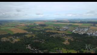 Aerial video of Mt. Vernon & the Skagit Valley. HD 4k.