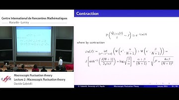 Davide Gabrielli : Macroscopic fluctuation theory / Macroscopic fluctuation theory