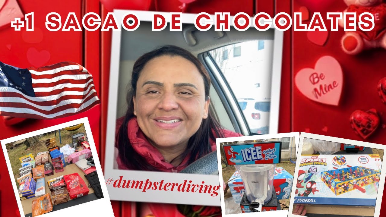 Mais uma sacola supresa de chocolates! 🍫 🥳#dumpsterdiving 