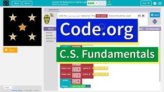 Code.org Behaviors in Sprite Lab Part 4 | Answers Explained | Course F Lesson 17 | Express Lesson 26