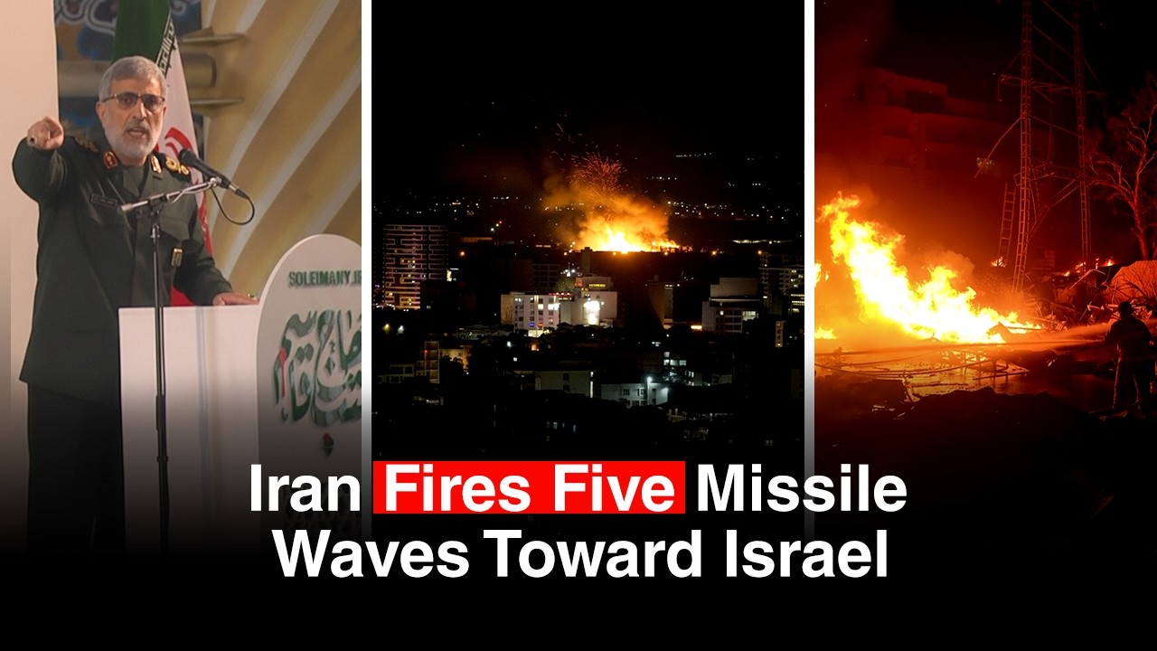 Iran Launches Five Missile Waves As Netanyahu Puts Tel Aviv On Alert