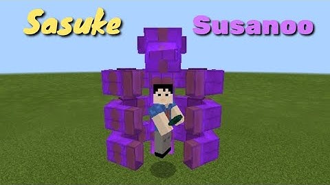 Sasuke Susanoo in Minecraft PE [Naruto] (Command Block Creation) download map