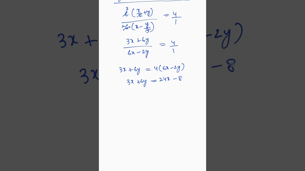 The algebra puzzle everyone is getting wrong! Find the ratio of y to x! #mathpuzzle