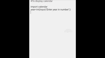 To display calendar  #python #basics #cbseboard