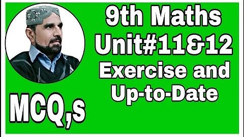 MCQs  unit 11 class 9 math | MCQs unit 12 class 9 math | Review exercise 11 #abbasmaths